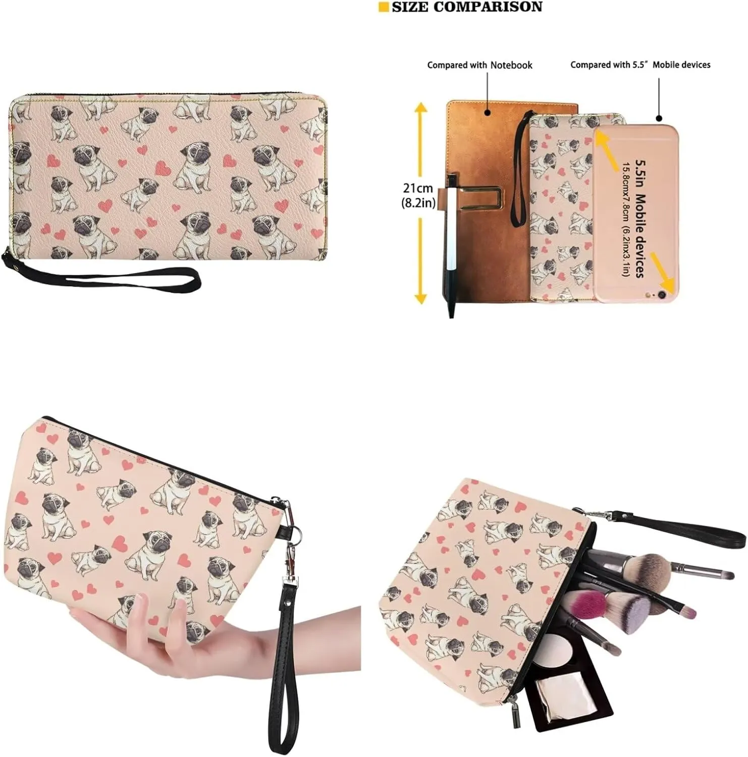 Top Handle Purse for Women, Large Tote Handbag With PU Wallet Set, Gift for Mom