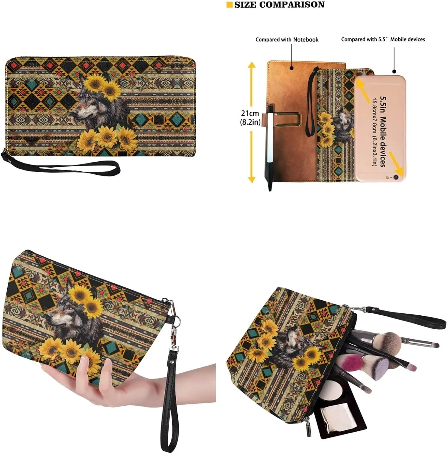 Top Handle Purse for Women, Large Tote Handbag With PU Wallet Set, Gift for Mom
