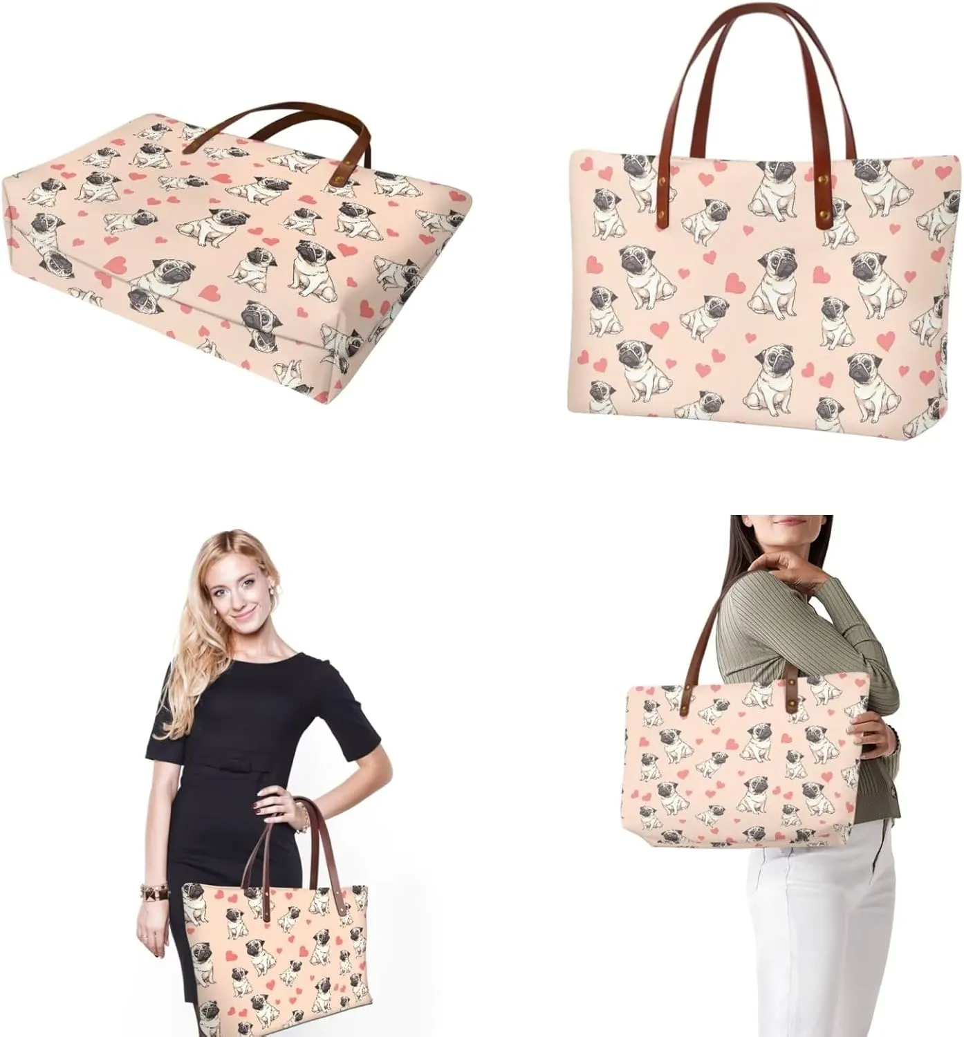 Top Handle Purse for Women, Large Tote Handbag With PU Wallet Set, Gift for Mom