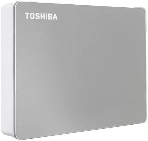Toshiba Canvio Flex 4TB Portable External Hard Drive USB-C USB 3.0, Silver for PC, Mac, & Tablet - HDTX140XSCCA