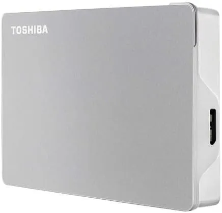 Toshiba Canvio Flex 4TB Portable External Hard Drive USB-C USB 3.0, Silver for PC, Mac, & Tablet - HDTX140XSCCA
