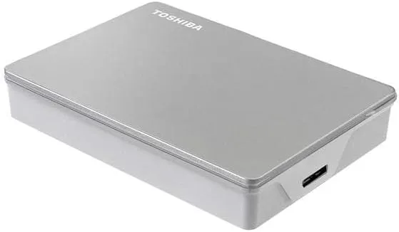Toshiba Canvio Flex 4TB Portable External Hard Drive USB-C USB 3.0, Silver for PC, Mac, & Tablet - HDTX140XSCCA