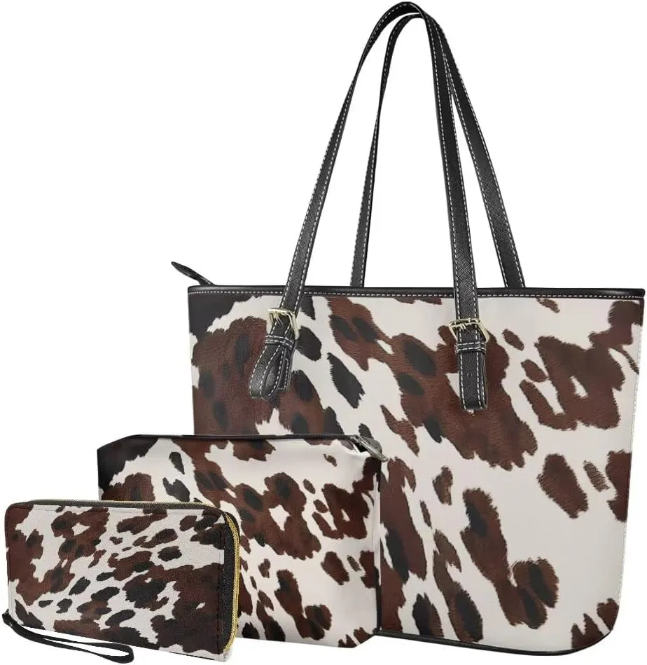 Tote Bag,Handbag,Wallet Set for Women Trendy Tote Bag Shoulder Purse Clutch Satchel Wallet School Work Bags