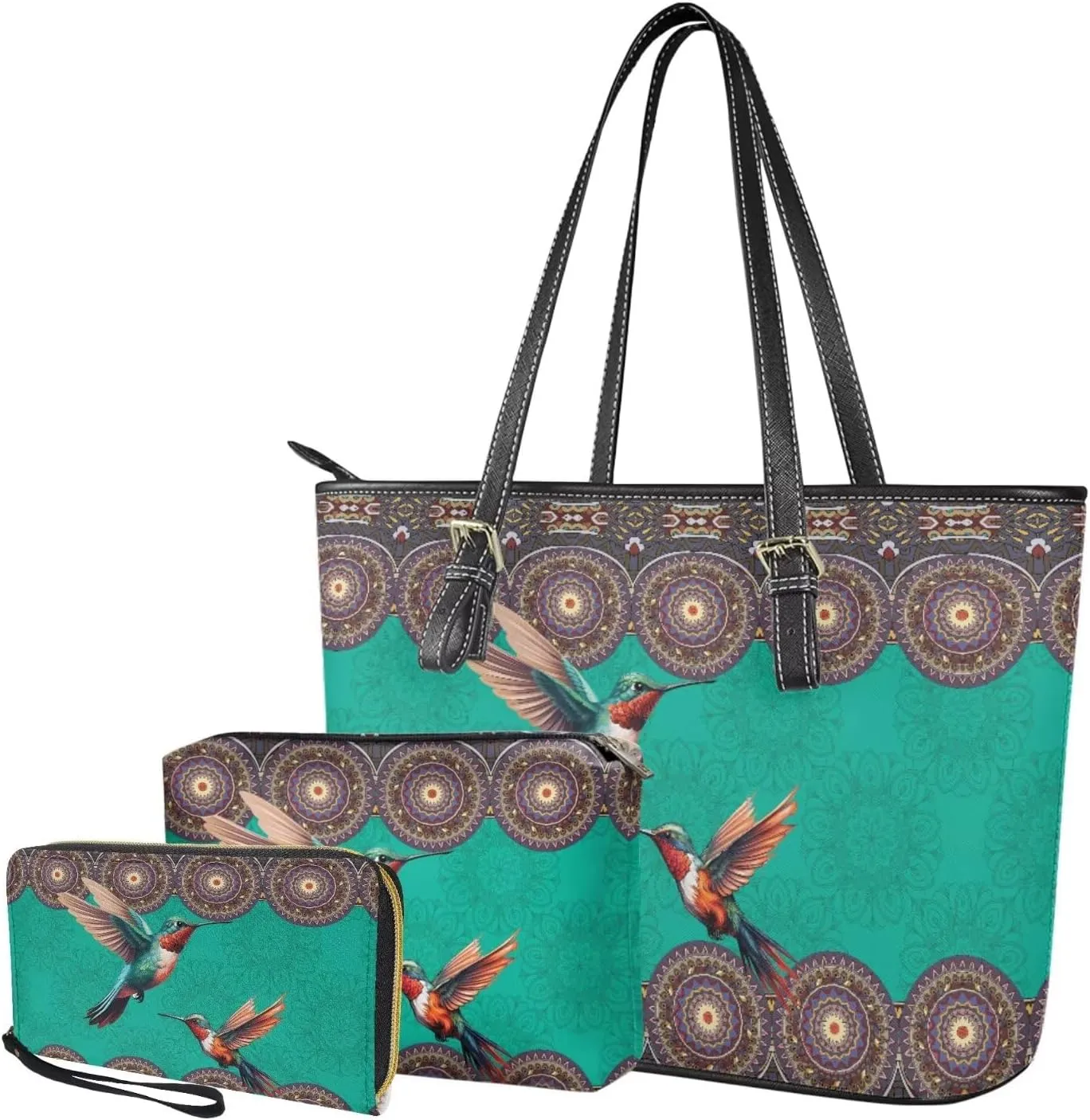 Tote Bag,Handbag,Wallet Set for Women Trendy Tote Bag Shoulder Purse Clutch Satchel Wallet School Work Bags