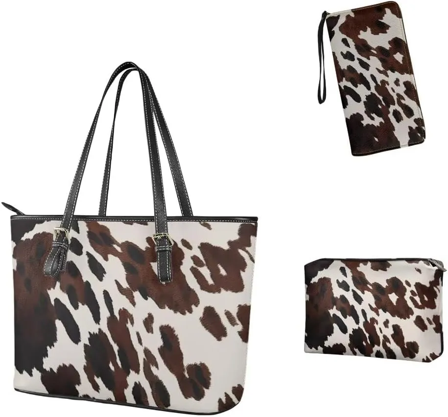 Tote Bag,Handbag,Wallet Set for Women Trendy Tote Bag Shoulder Purse Clutch Satchel Wallet School Work Bags
