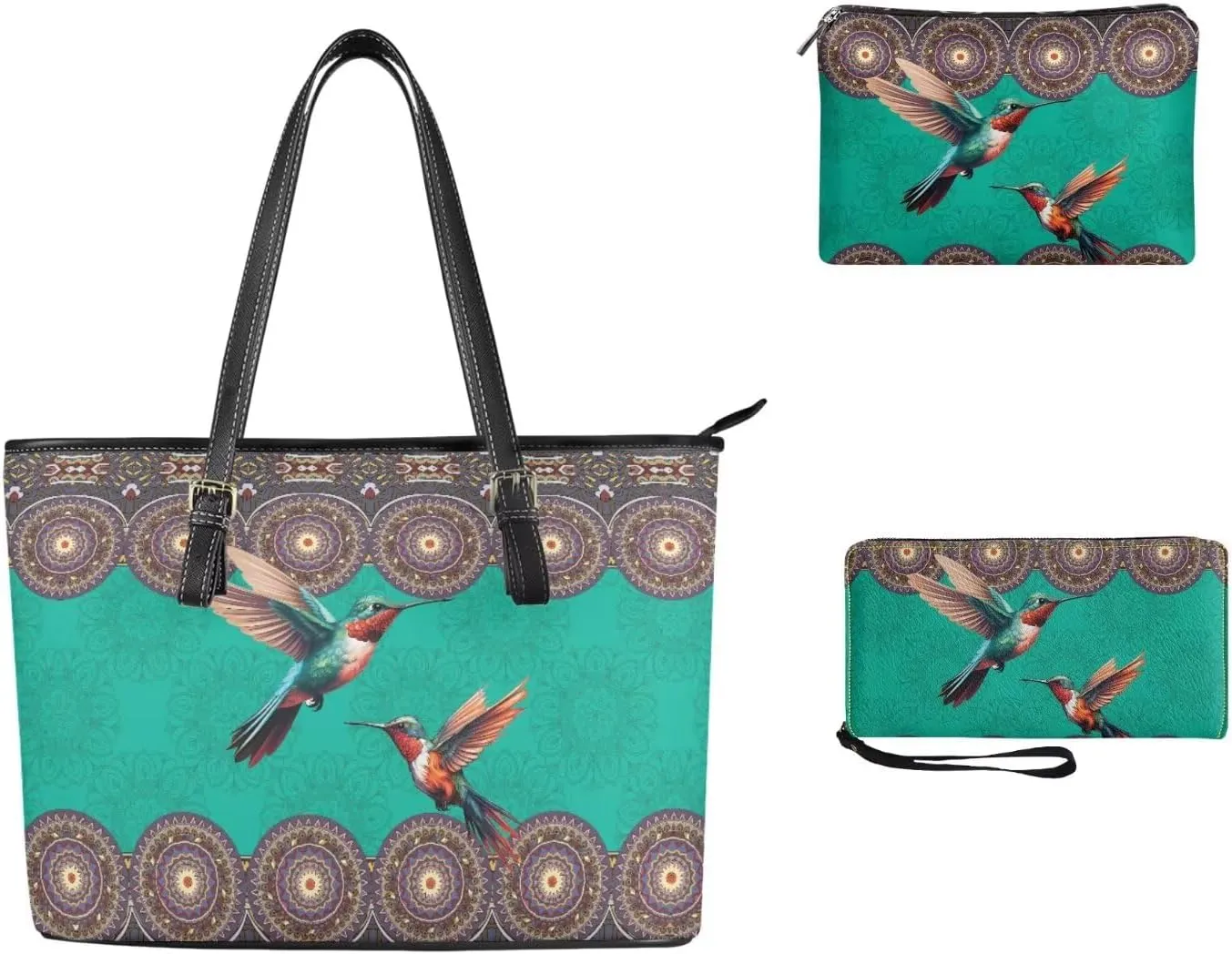 Tote Bag,Handbag,Wallet Set for Women Trendy Tote Bag Shoulder Purse Clutch Satchel Wallet School Work Bags