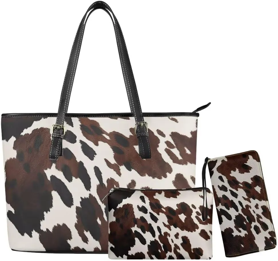 Tote Bag,Handbag,Wallet Set for Women Trendy Tote Bag Shoulder Purse Clutch Satchel Wallet School Work Bags