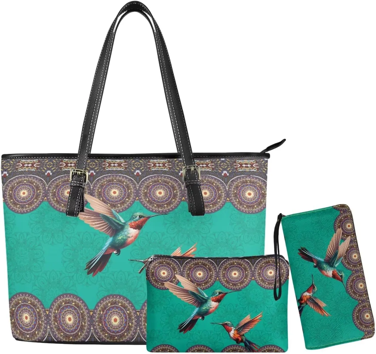 Tote Bag,Handbag,Wallet Set for Women Trendy Tote Bag Shoulder Purse Clutch Satchel Wallet School Work Bags