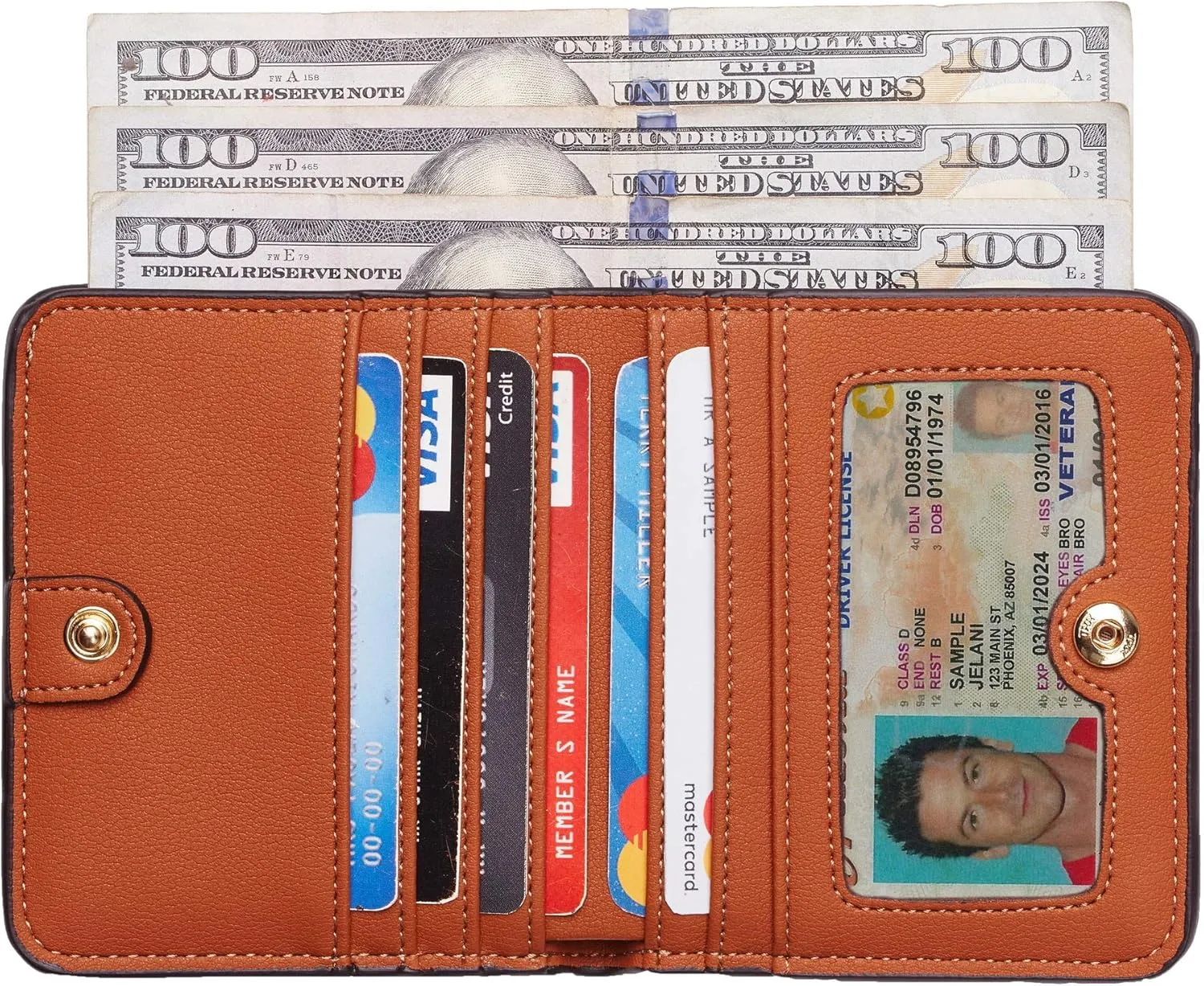 Toughergun Wallet Women Rfid Blocking Small Compact Bifold Luxury Leather Pocket Wallet Ladies Mini Purse with ID Window