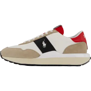 Train 89 Suede-Paneled Sneaker Milkshake / Black / Red
