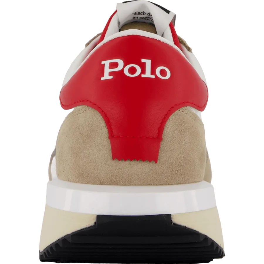 Train 89 Suede-Paneled Sneaker Milkshake / Black / Red
