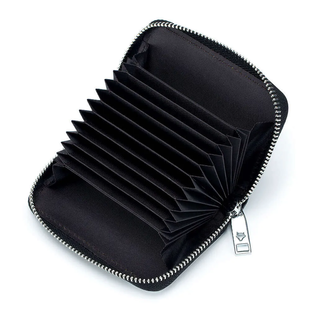 Transparent Window RFID Leather Card Holder Wallet