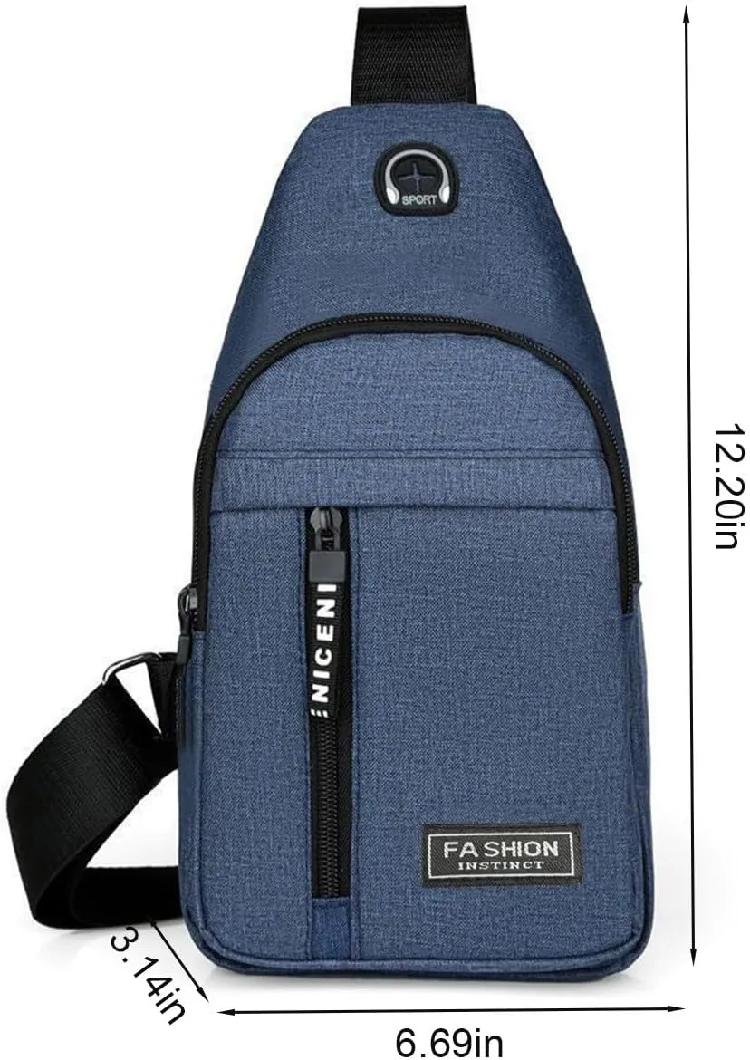 Travel Bag, Small Sling Bag For Women, Adjustable Shoulder Straps Sling Backpack, For Hiking Travel Sports Running (Blue)