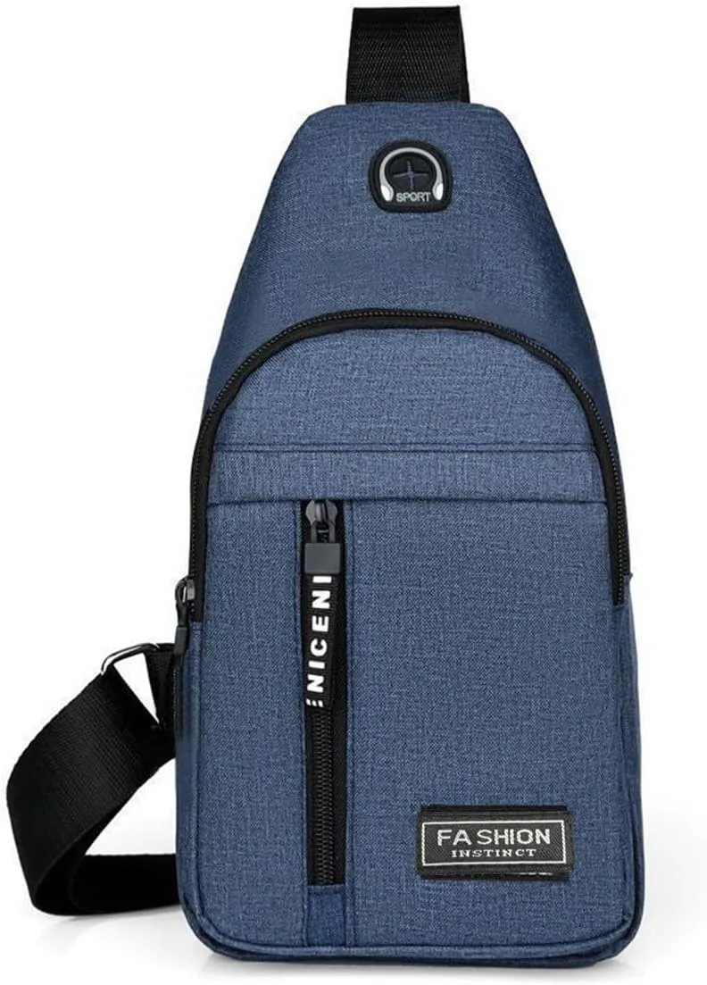 Travel Bag, Small Sling Bag For Women, Adjustable Shoulder Straps Sling Backpack, For Hiking Travel Sports Running (Blue)