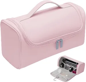 Travel Case Compatible with Dyson/Shark Flexstyle,PU waterproof Portable Travel Pouch with Hanging Hook, Carrying Case Compatible for Dyson/Shark Airwrap Flexstyle Complete Styler (Black)