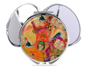 travel compact mirror personalized gifts, portable makeup mirror, Custom name handheld mirror (STYLE E.)