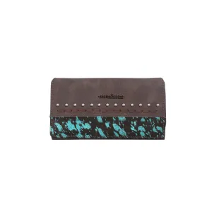 Trinity Ranch Hair On Cowhide Collection Wallet Coffee