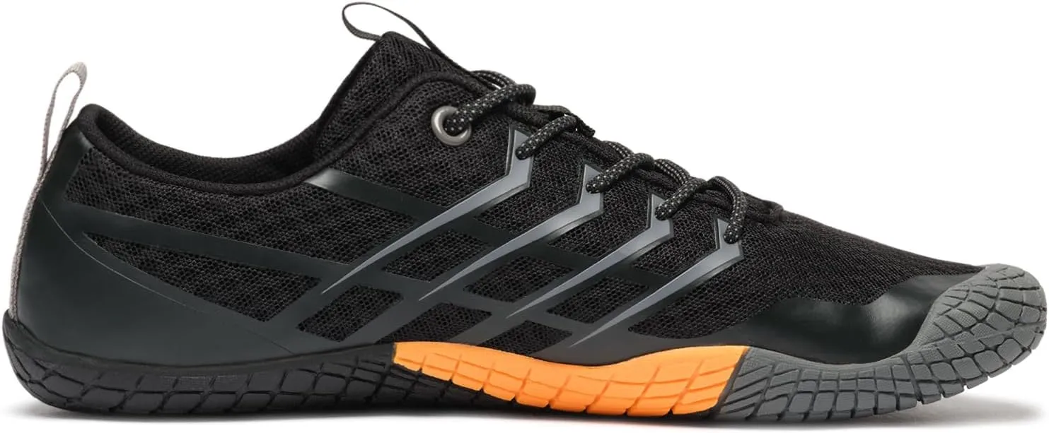 TSLA Men's Trail Running Shoes, Lightweight Zero Drop Barefoot, Non-Slip Outdoor Minimalist Shoes