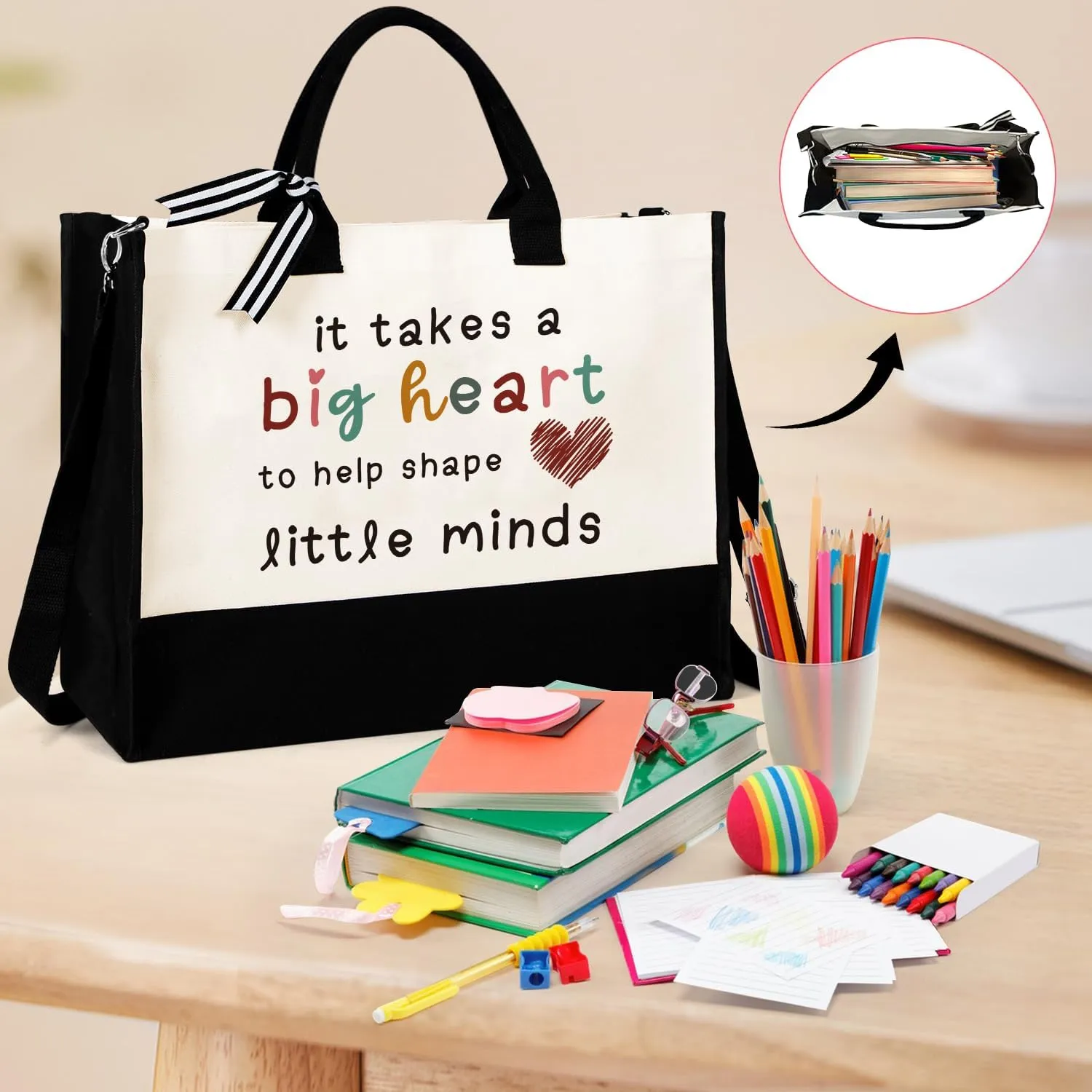 UAREHIBY Teacher Appreciation Gifts for Women with Tote Bag,Back To School Gift,Thank You Teacher Gifts from Student