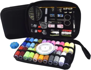 ULDIGI Sewing Needlework Bag 126pcs Supplies Sewing Case Thread Toolkit DIY Sewing Kit Portable Storage for Travel