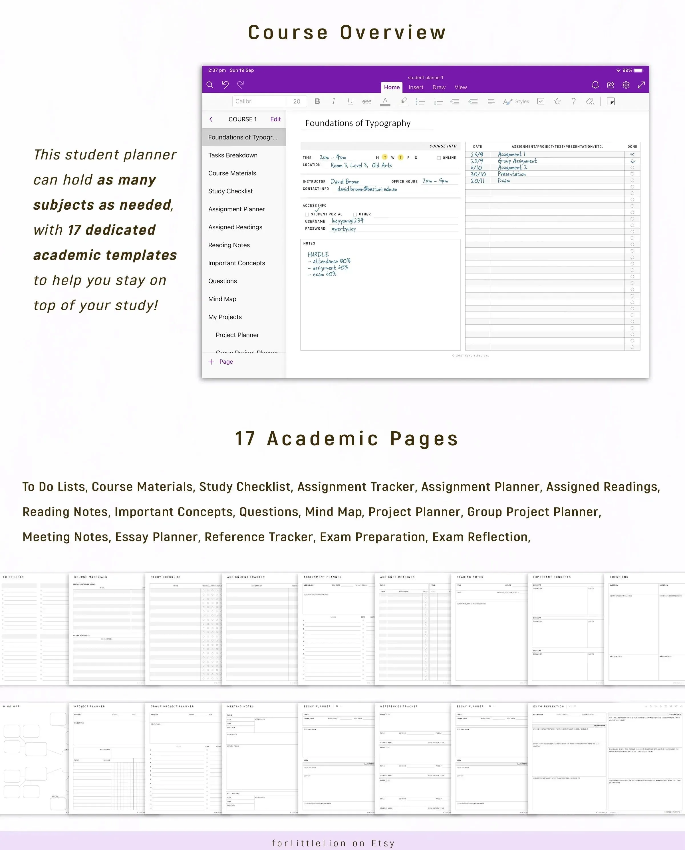 Ultimate OneNote STUDENT Organizer