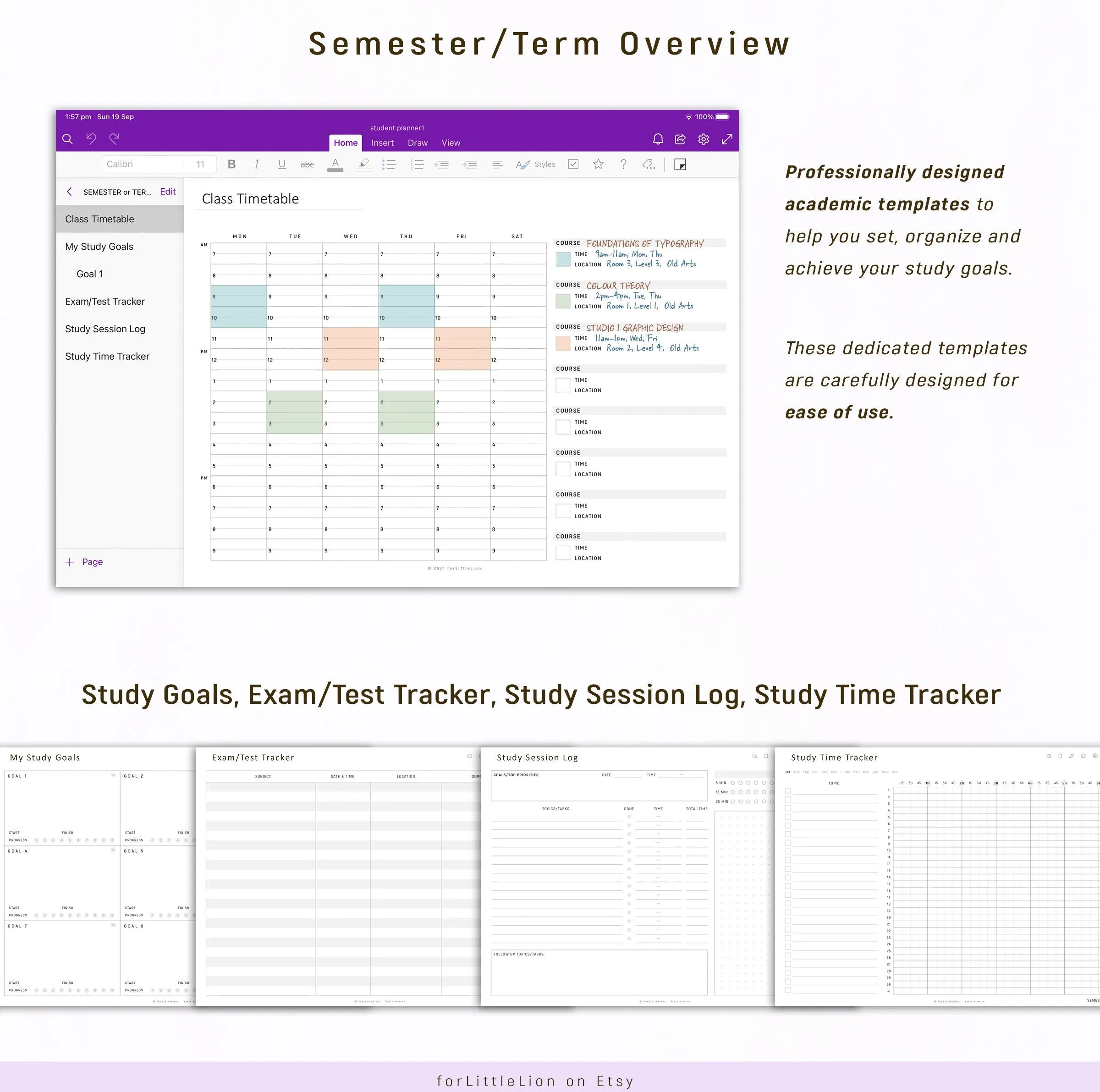 UNDATED Ultimate OneNote STUDENT Planner