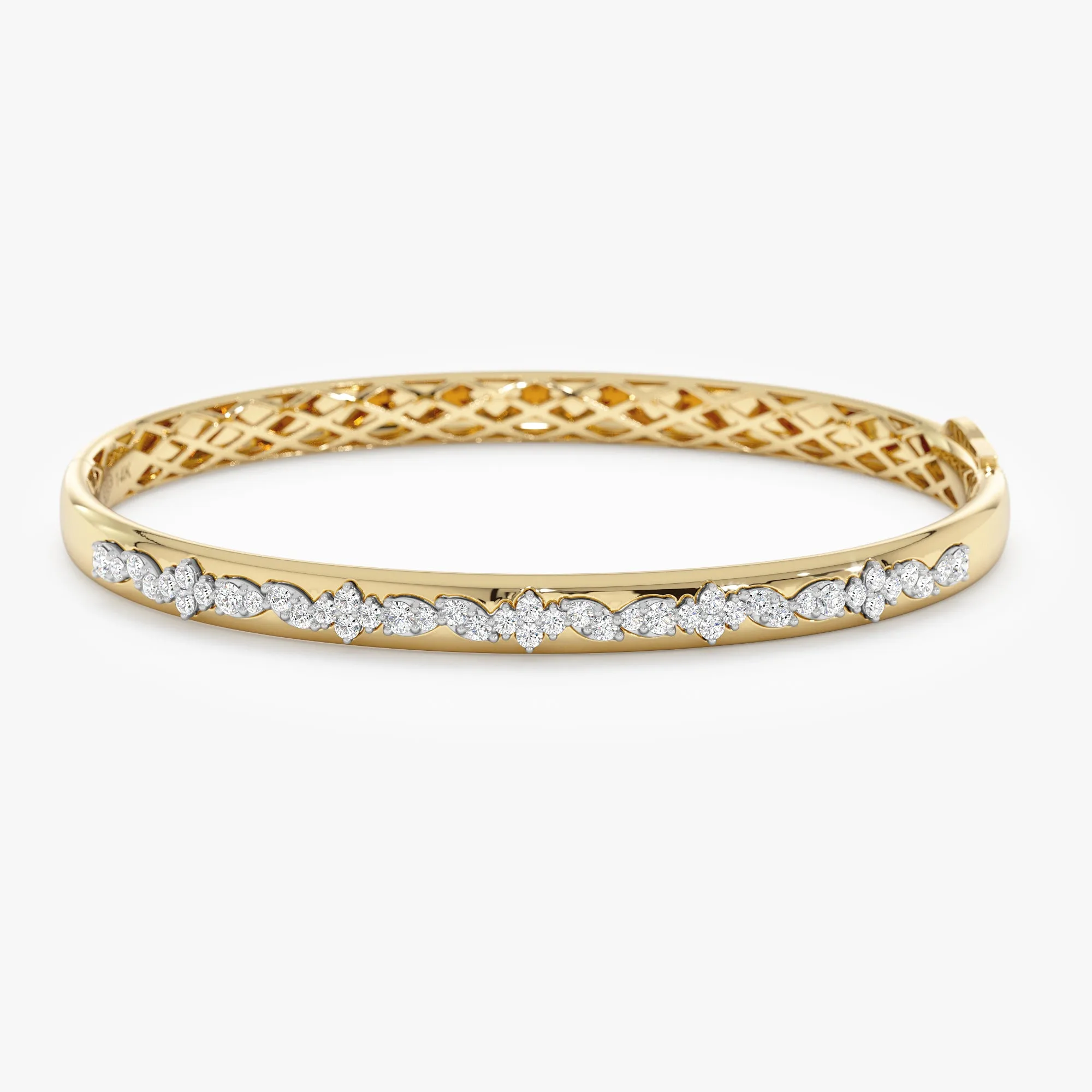 Unique Natural Diamond Bangle, Sarahi