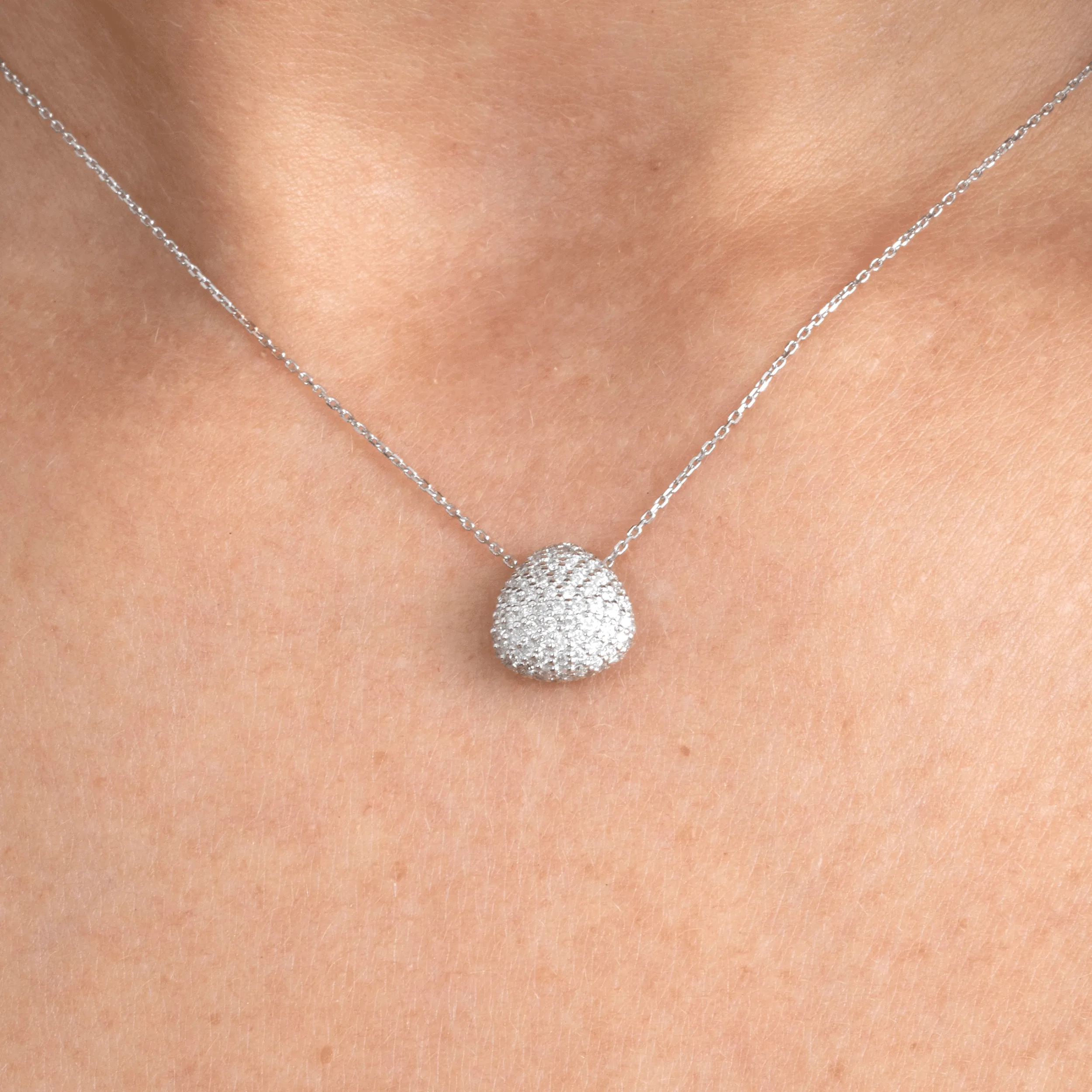 Unique Pave Diamond Pendant Necklace, Gita