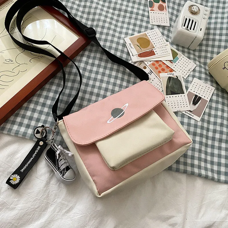 Unique Women's Fashionable Korean Versatile Canvas Shoulder Bags