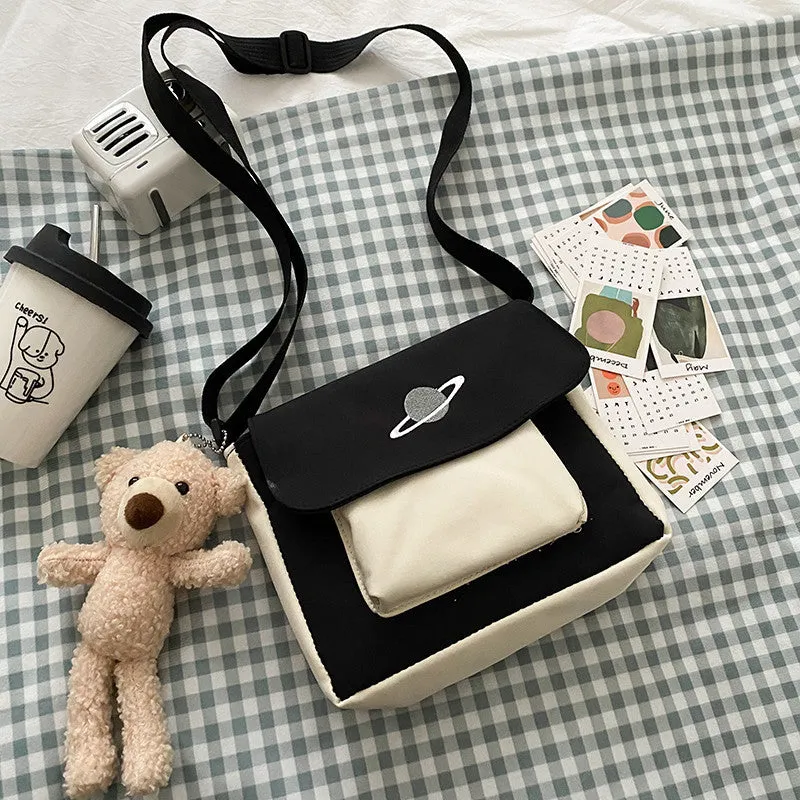 Unique Women's Fashionable Korean Versatile Canvas Shoulder Bags