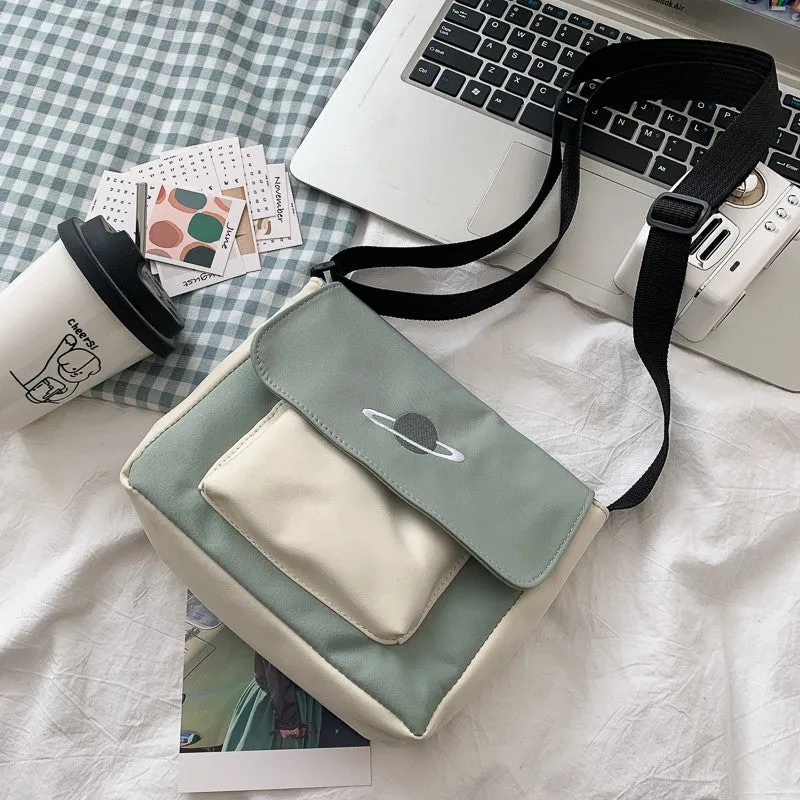 Unique Women's Fashionable Korean Versatile Canvas Shoulder Bags