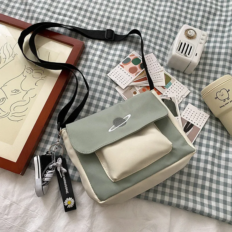 Unique Women's Fashionable Korean Versatile Canvas Shoulder Bags