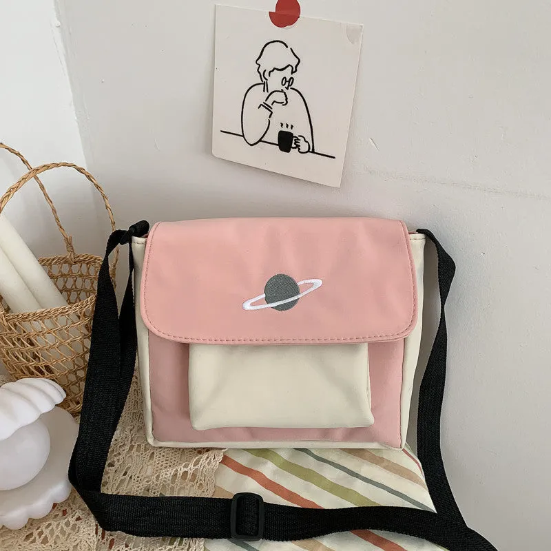 Unique Women's Fashionable Korean Versatile Canvas Shoulder Bags
