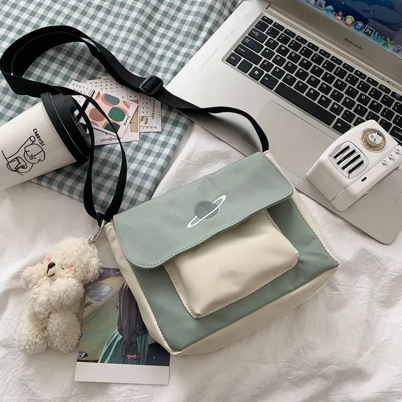 Unique Women's Fashionable Korean Versatile Canvas Shoulder Bags
