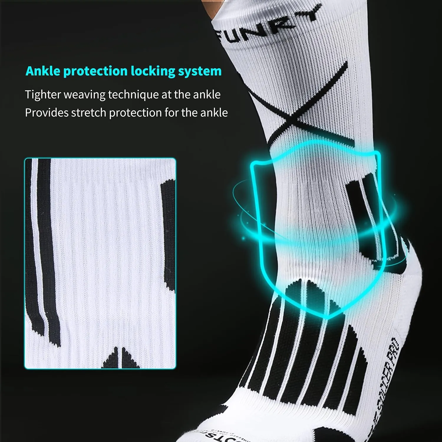 Unisex PRO Grip Socks Soccer,Tire Nonslip Silicone Soccer Grip Socks,Comfy and Soft Bootsmate(US Men's size 7 to10