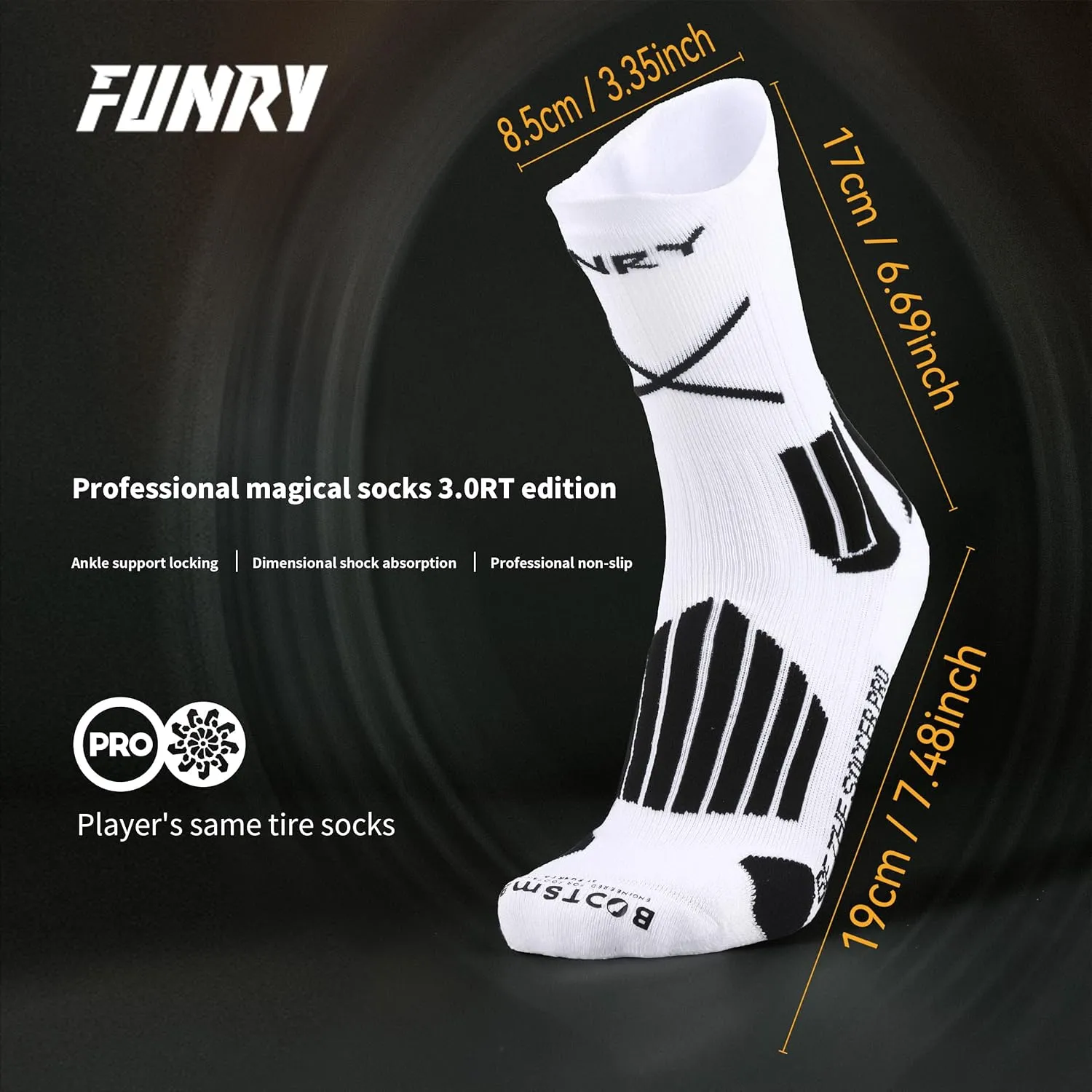 Unisex PRO Grip Socks Soccer,Tire Nonslip Silicone Soccer Grip Socks,Comfy and Soft Bootsmate(US Men's size 7 to10