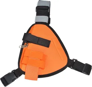 Universal Radio Chest Pack, Walkie-Talkie Nylon Holder, Holster Case Pouch Front Pack Accessories for Baofeng UV5R Kenwood Yaesu Motorola Cobra Retevis Two Way Radio (Orange)