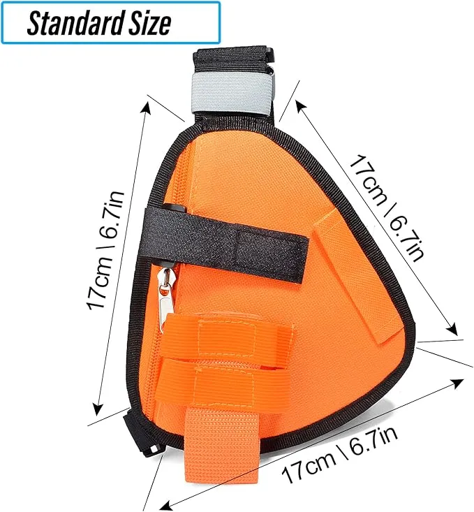 Universal Radio Chest Pack, Walkie-Talkie Nylon Holder, Holster Case Pouch Front Pack Accessories for Baofeng UV5R Kenwood Yaesu Motorola Cobra Retevis Two Way Radio (Orange)