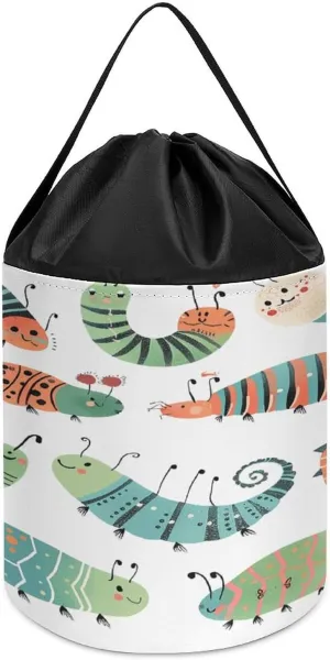Universal Storage Bag, Many Caterpillars Pattern Printed Storage Bag,drawstring Storage Bag,bedroom Storage Bag