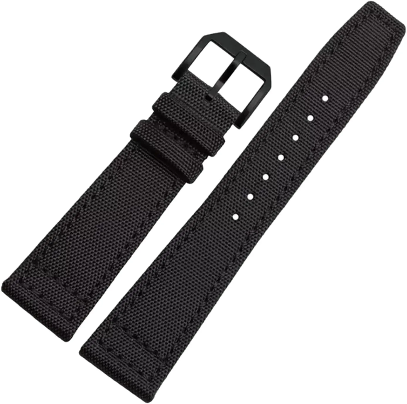 Universal Strap,20/21/22mm Men Military Sports Nylon Canvas Watchband Polished Pin Clasp Watch Bracelet Wristband