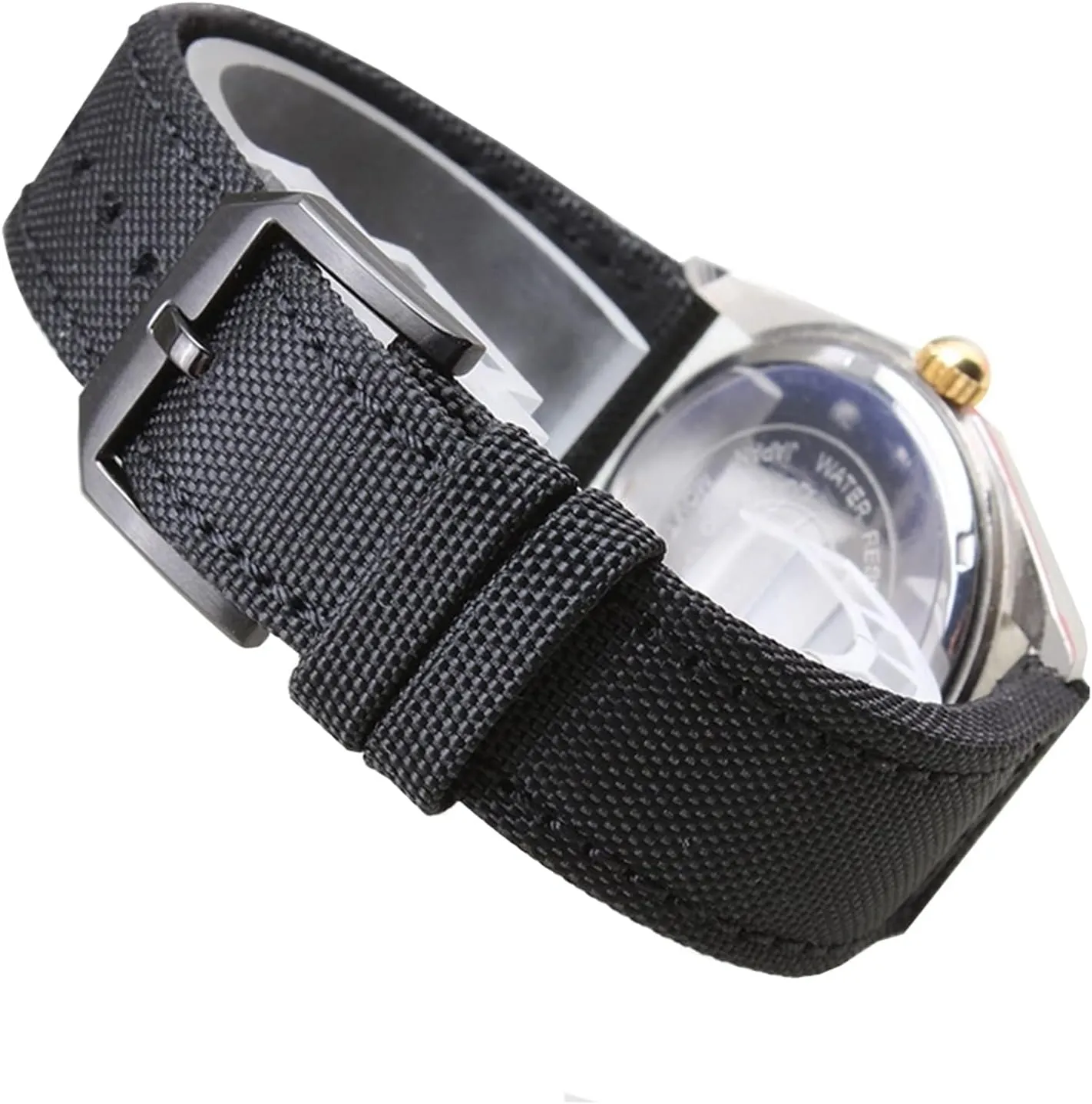 Universal Strap,20/21/22mm Men Military Sports Nylon Canvas Watchband Polished Pin Clasp Watch Bracelet Wristband