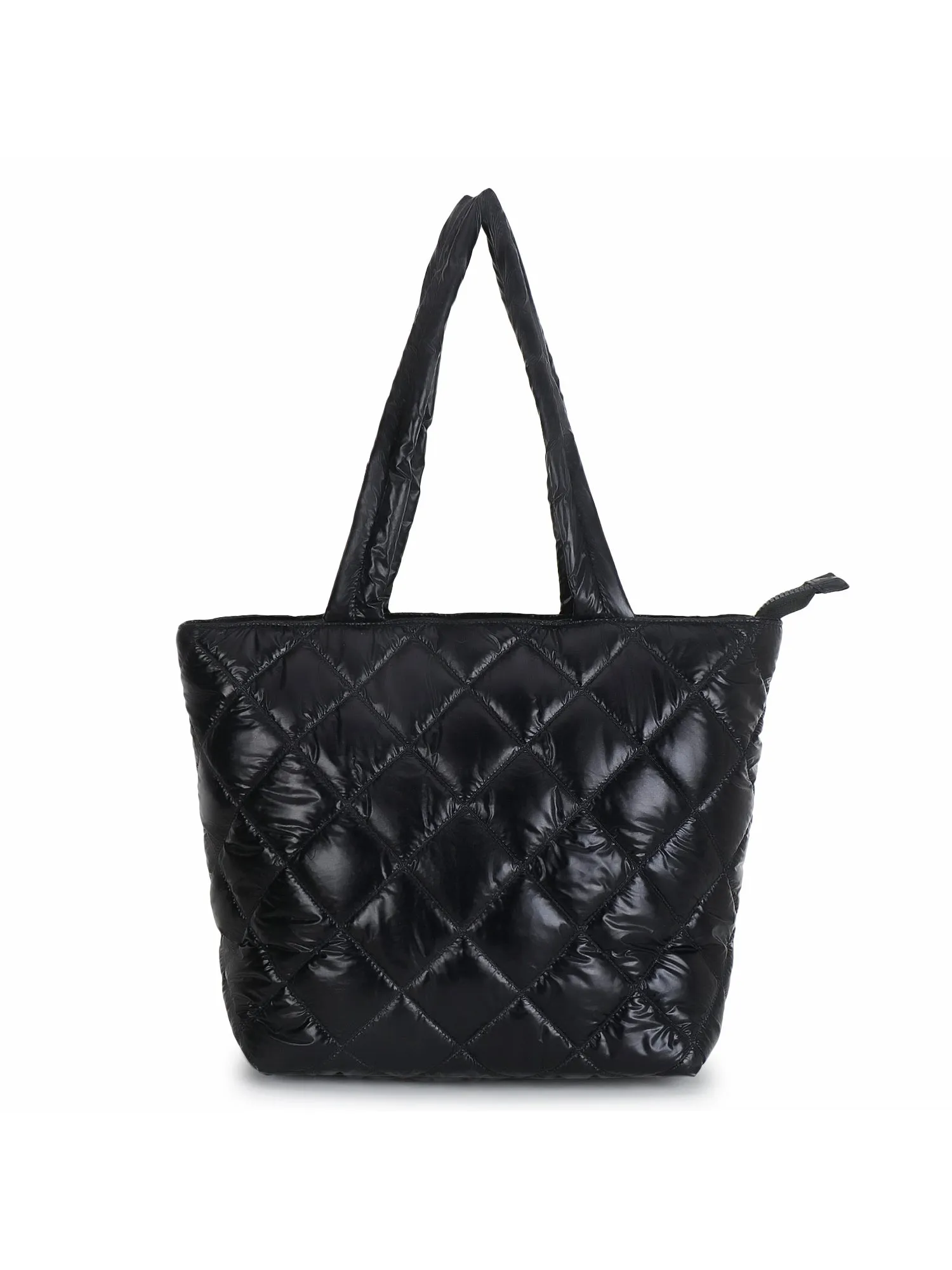 Uno Quilted Polyester Diamond Self Design Handheld Bag