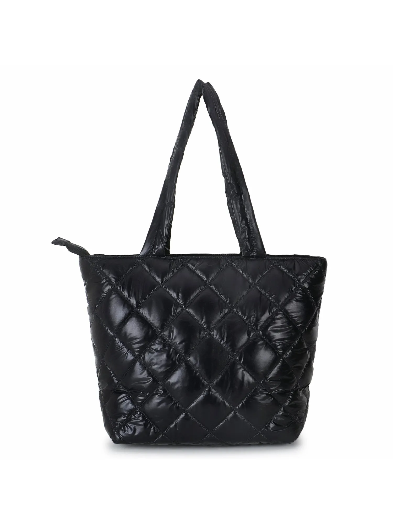 Uno Quilted Polyester Diamond Self Design Handheld Bag