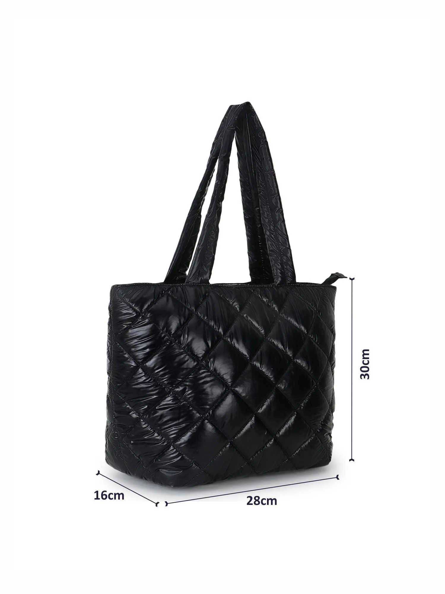 Uno Quilted Polyester Diamond Self Design Handheld Bag