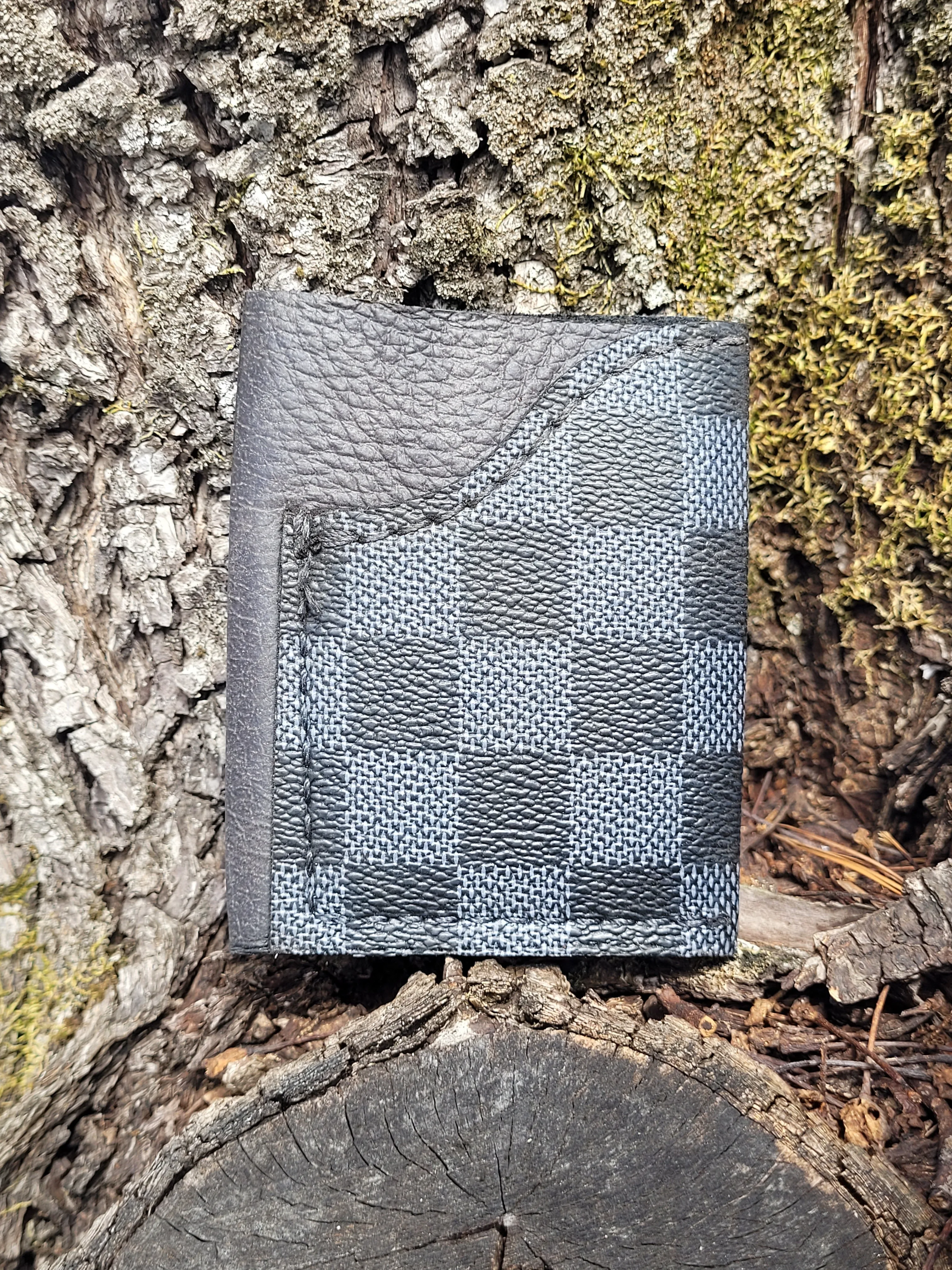 Upcycled Checkered Minimalist Wallet
