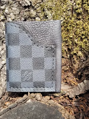 Upcycled Checkered Minimalist Wallet