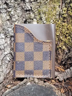 Upcycled Checkered Minimalist Wallet