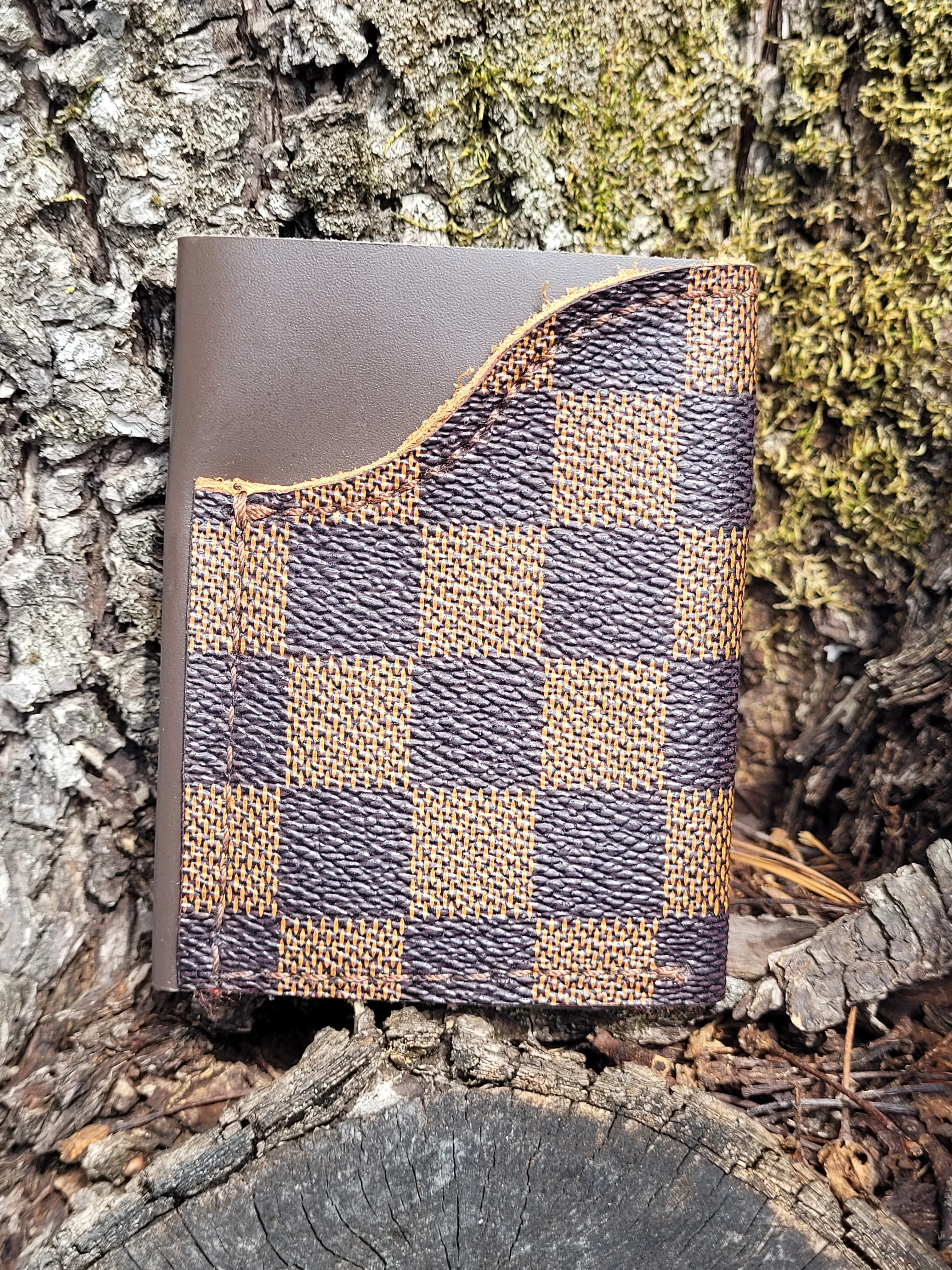 Upcycled Checkered Minimalist Wallet