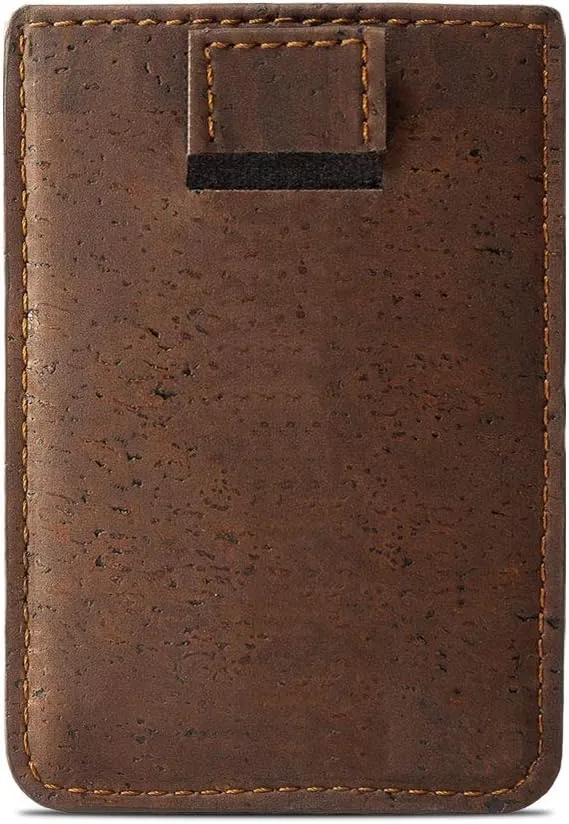 Vegan Front Pocket Wallet Men Minimalist Slim Cards Eco Durable Cork