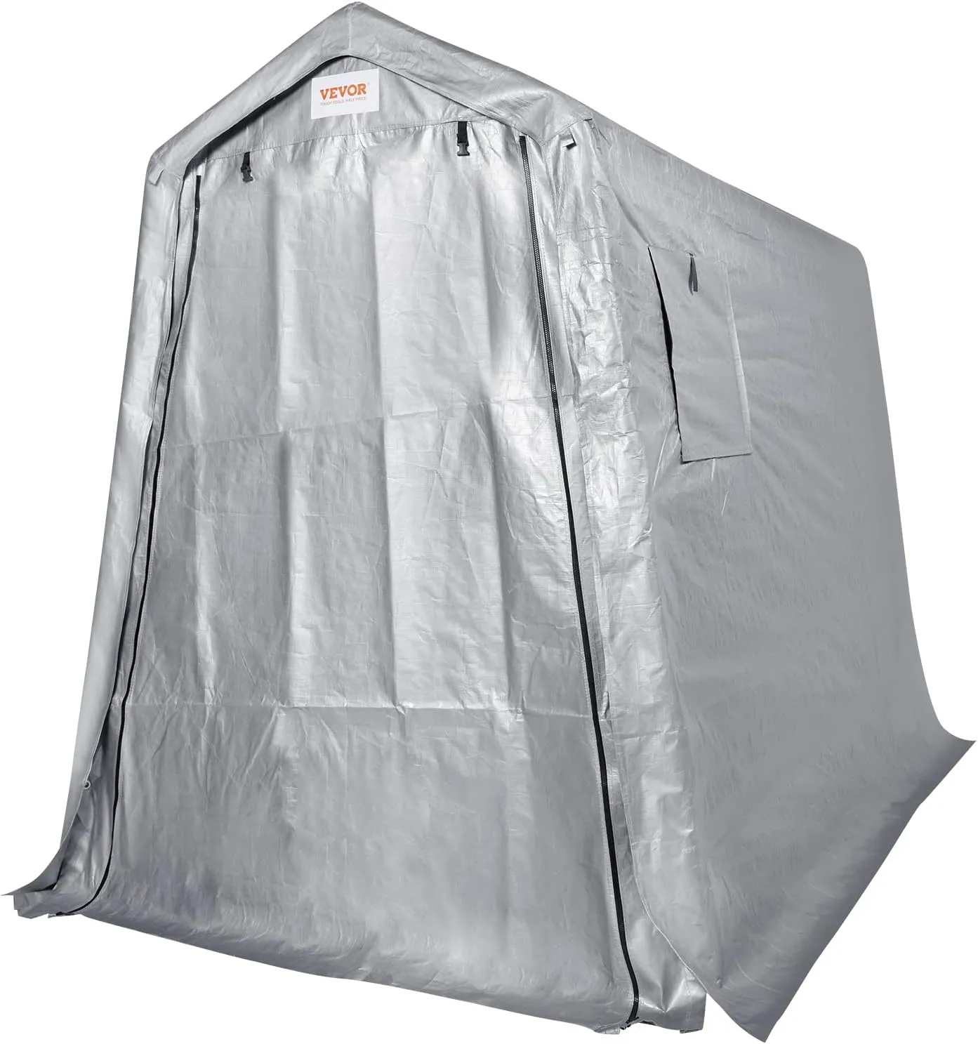 VEVOR Portable Shed Outdoor Storage Shelter, 6x8x7 ft Heavy Duty Instant Waterproof Storage Tent Sheds with Roll-up Zipper Door and Ventilated Windows for Motorcycle, Bike, Garden Tools
